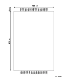 Tapete De La Preta E Branca 160 X 230 Cm Ketenli