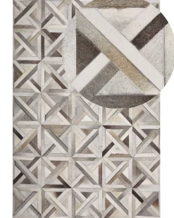 Tapete De Pele Genuina Castanha E Creme 140 X 200 Cm Taytan