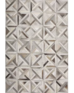 Tapete De Pele Genuina Castanha E Creme 140 X 200 Cm Taytan