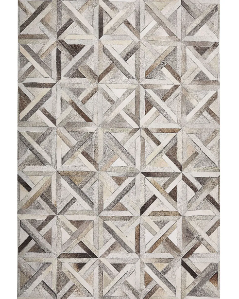 Tapete De Pele Genuina Castanha E Creme 140 X 200 Cm Taytan