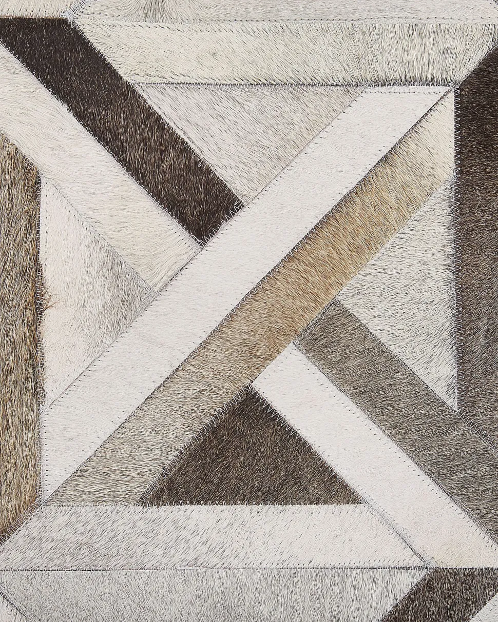 Tapete De Pele Genuina Castanha E Creme 140 X 200 Cm Taytan