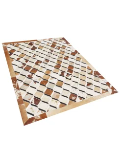 Tapete De Pele Genuina Castanha 160 X 230 Cm Serinova