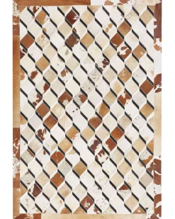 Tapete De Pele Genuina Castanha 160 X 230 Cm Serinova