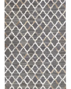 Tapete De Pele Genuina Cinzenta E Creme 160 X 230 Cm Rolunay