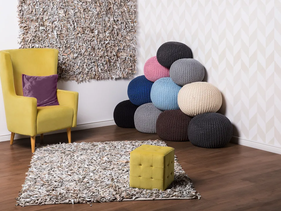 Tapete De Pele Genuina Creme Claro 160 X 230 Cm Mut