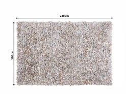 Tapete De Pele Genuina Creme Claro 160 X 230 Cm Mut