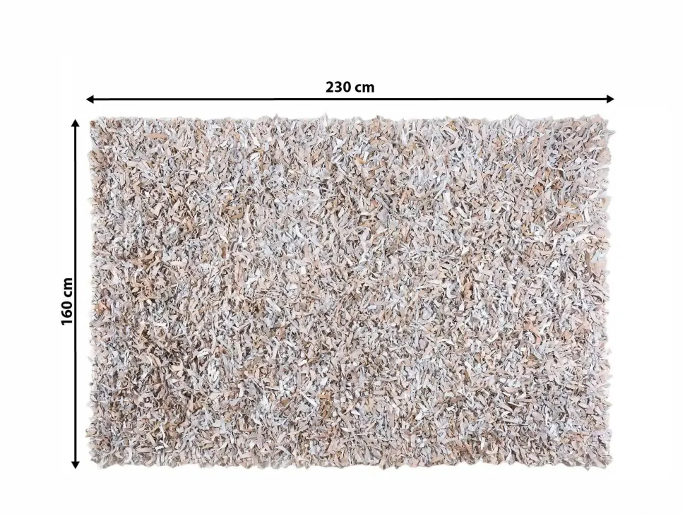 Tapete De Pele Genuina Creme Claro 160 X 230 Cm Mut