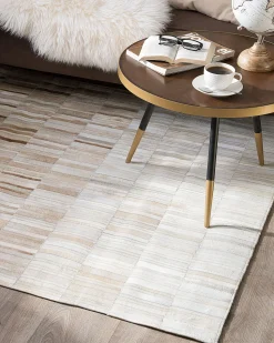 Tapete De Pele Genuina Creme 160 X 230 Cm Yagda