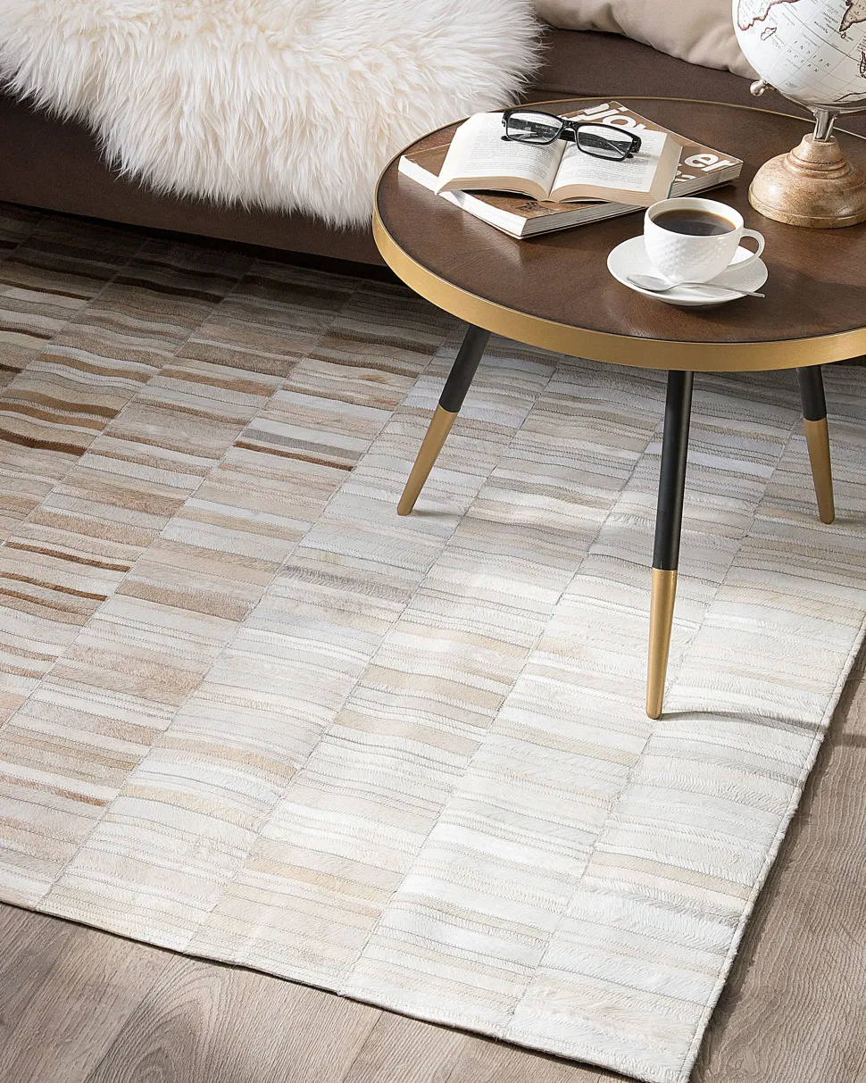 Tapete De Pele Genuina Creme 160 X 230 Cm Yagda