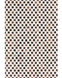 Tapete De Pele Genuina Creme E Castanha 160 X 230 Cm Kayabey