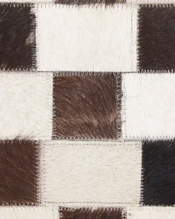 Tapete De Pele Genuina Creme E Castanha 160 X 230 Cm Kayabey