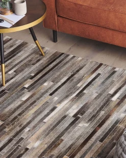 Tapete De Pele Genuina Multicolor 160 X 230 Cm Tuzluca