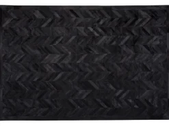 Tapete De Pele Genuina Preta 160 X 230 Cm Belevi