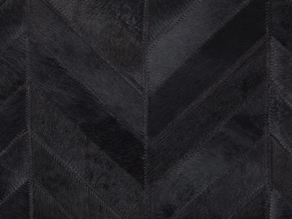 Tapete De Pele Genuina Preta 160 X 230 Cm Belevi