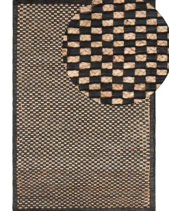 Tapete De Pele Genuina Preta E Creme 140 X 200 Cm Gerce