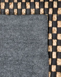 Tapete De Pele Genuina Preta E Creme 140 X 200 Cm Gerce