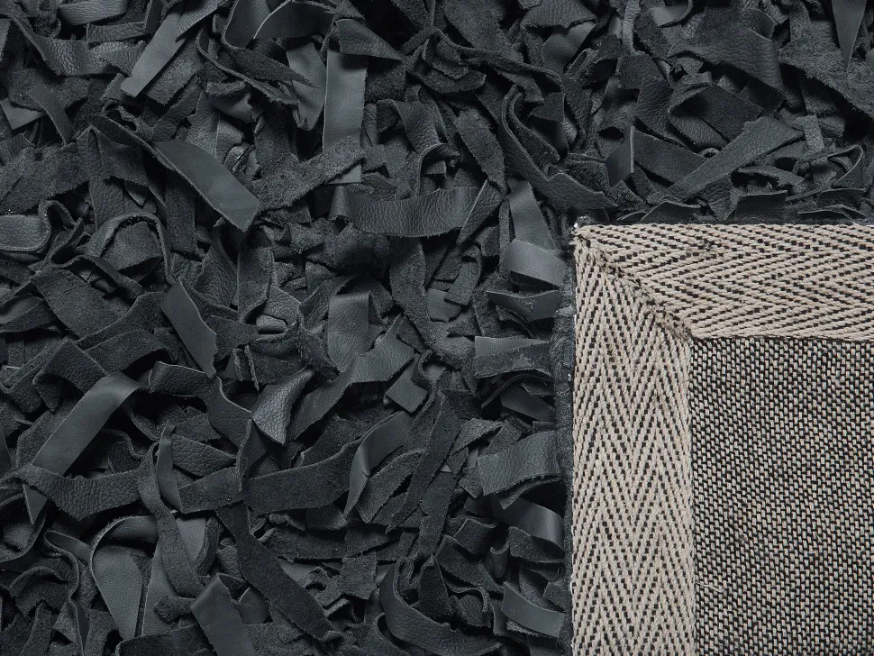 Tapete De Pele Genuina Preta 160 X 230 Cm Mut