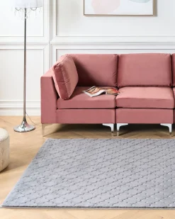 Tapete De Pele Sintetica De Coelho Cinzenta 160 X 230 Cm Gharo