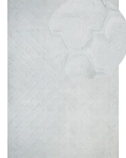 Tapete De Pele Sintetica De Coelho Cinzenta Clara 160 X 230 Cm Gharo