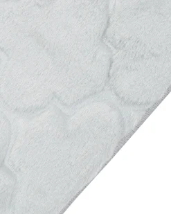 Tapete De Pele Sintetica De Coelho Cinzenta Clara 160 X 230 Cm Gharo