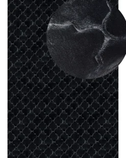 Tapete De Pele Sintetica De Coelho Preta 160 X 230 Cm Gharo