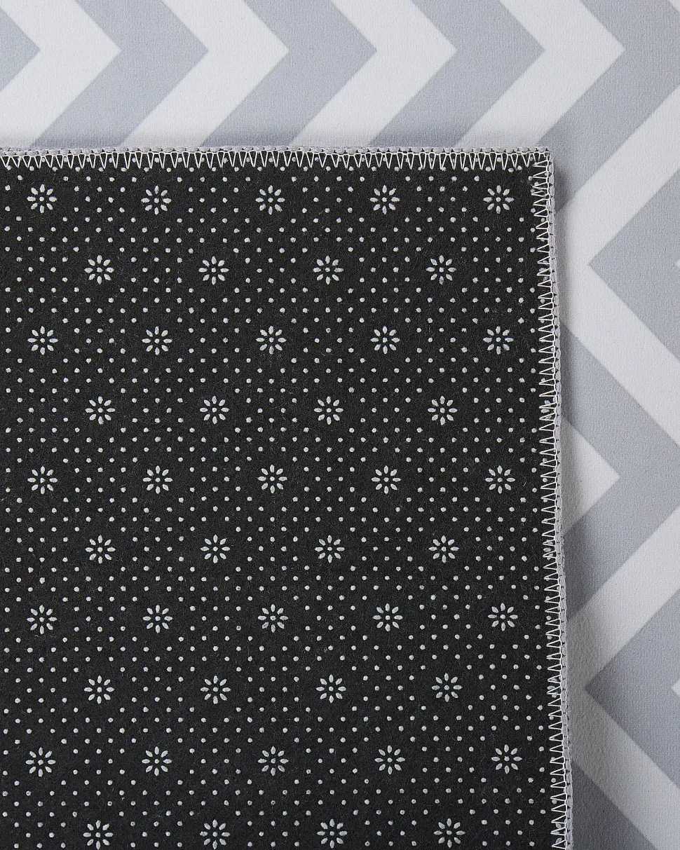 Tapete De Poliester Branco E Cinzento 80 X 300 Cm Saikheda