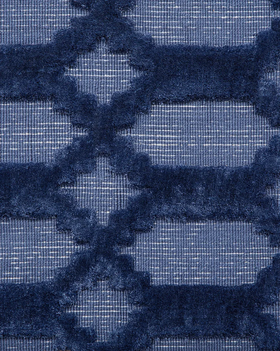 Tapete De Viscose Azul Marinho 160 X 230 Cm Cizre