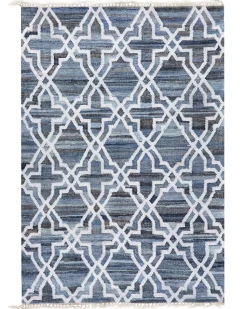 Tapete Em Algodao Azul 140 X 200 Cm Adiyaman