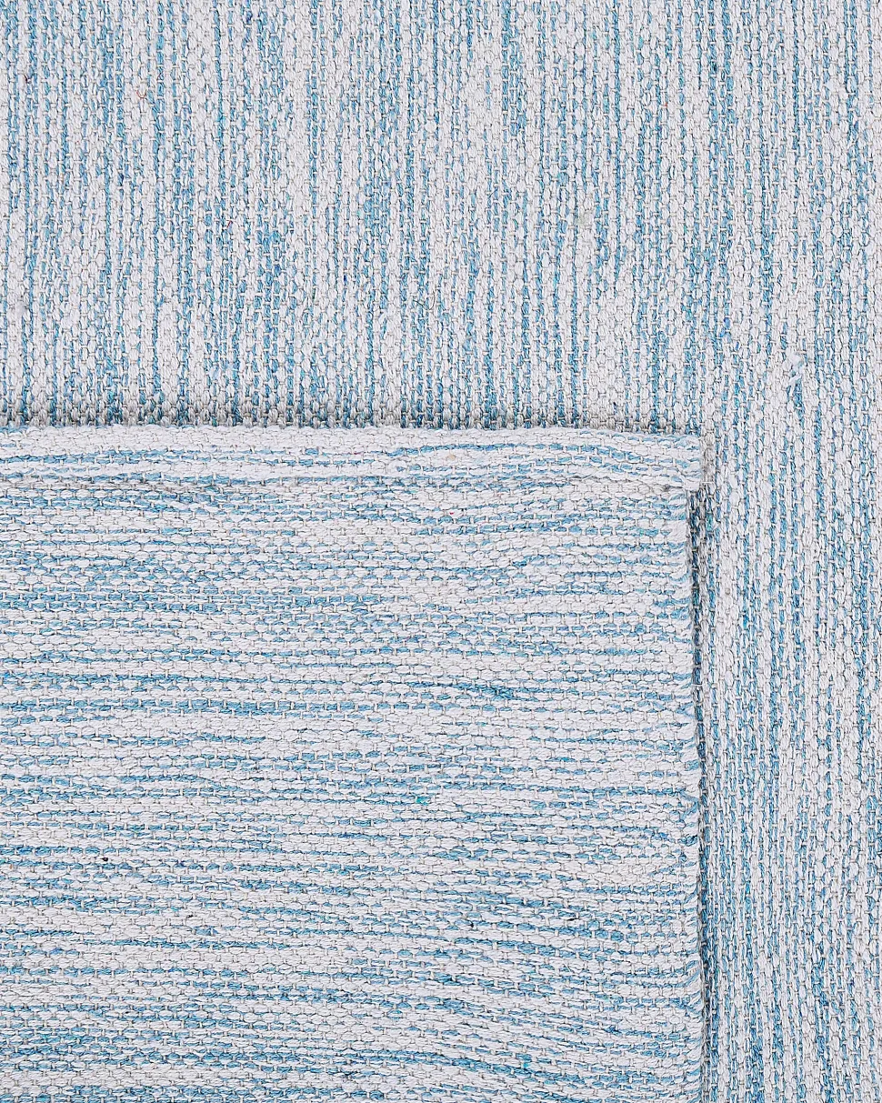 Tapete Em Algodao Azul Claro 160 X 230 Cm Derince