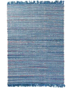 Tapete Em Algodao Azul Marinho 140 X 200 Cm Besni