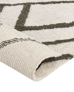 Tapete Em Algodao Branco E Verde 160 X 230 Cm Yesilkoy