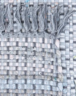 Tapete Em Algodao Cinzento 160 X 230 Cm Besni