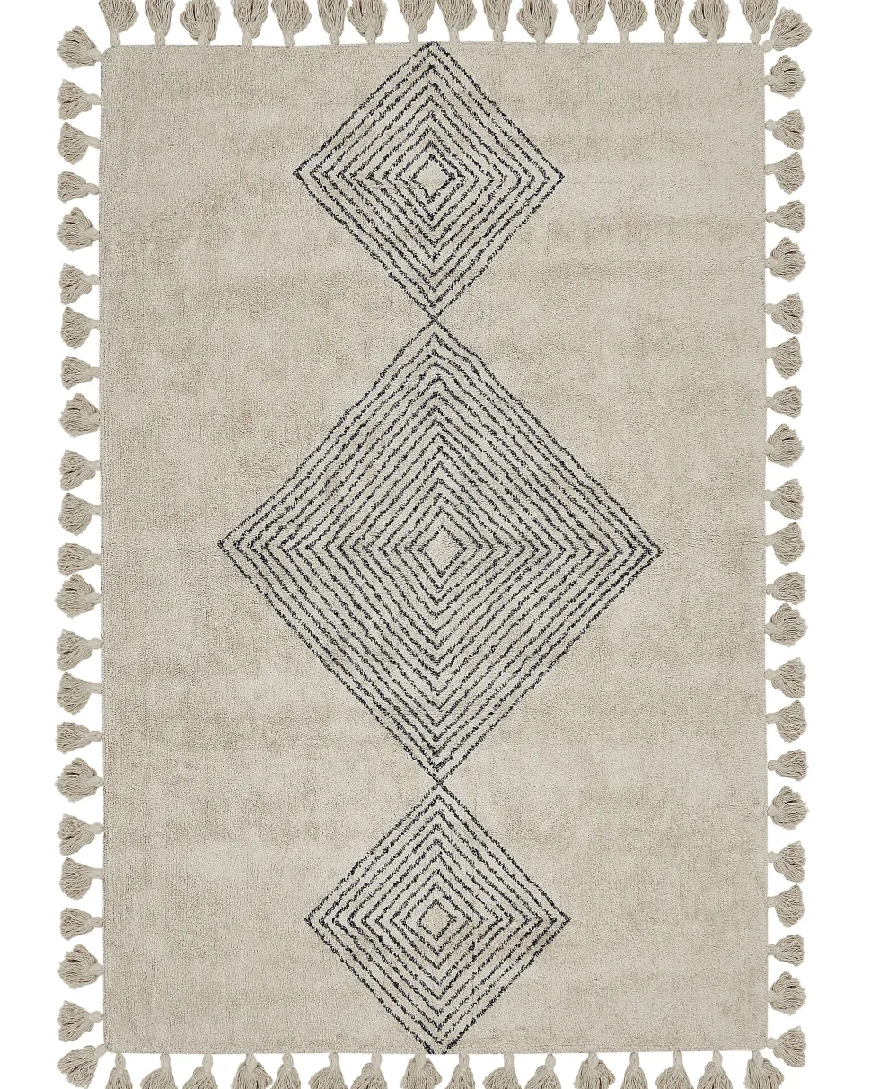 Tapete Em Algodao Creme 160 X 230 Cm Bulcuk