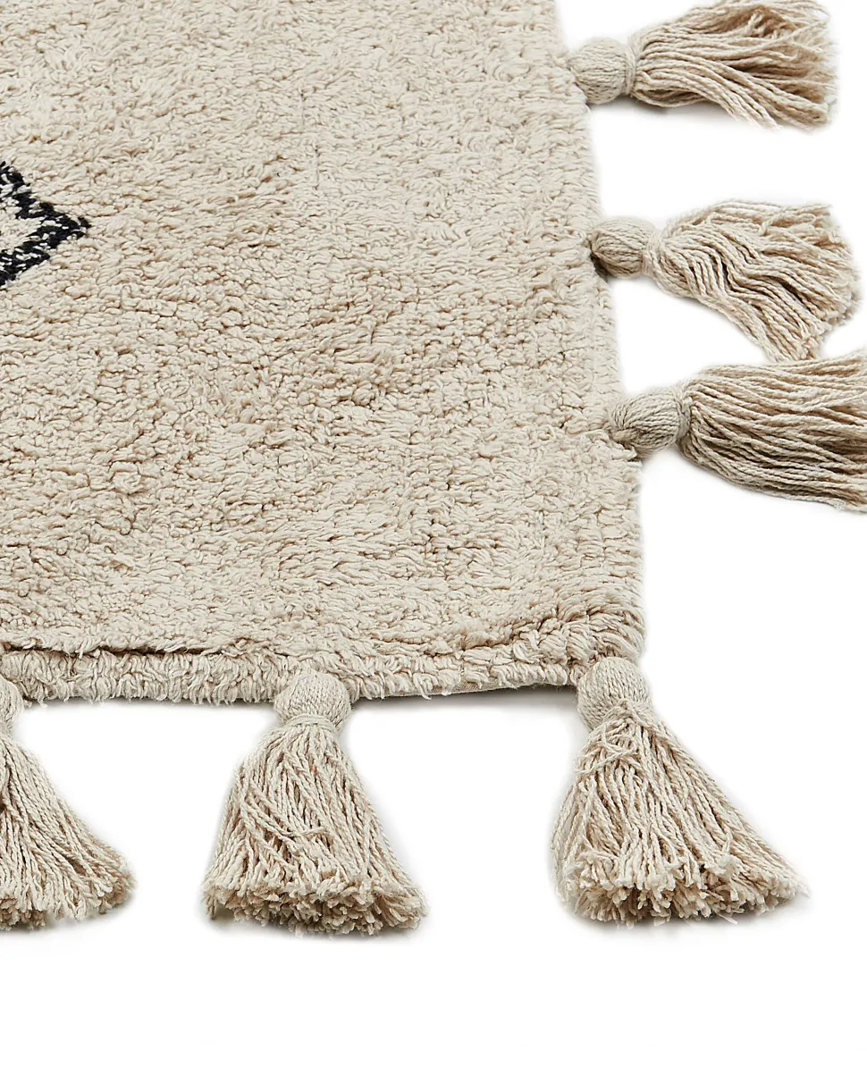 Tapete Em Algodao Creme 160 X 230 Cm Bulcuk