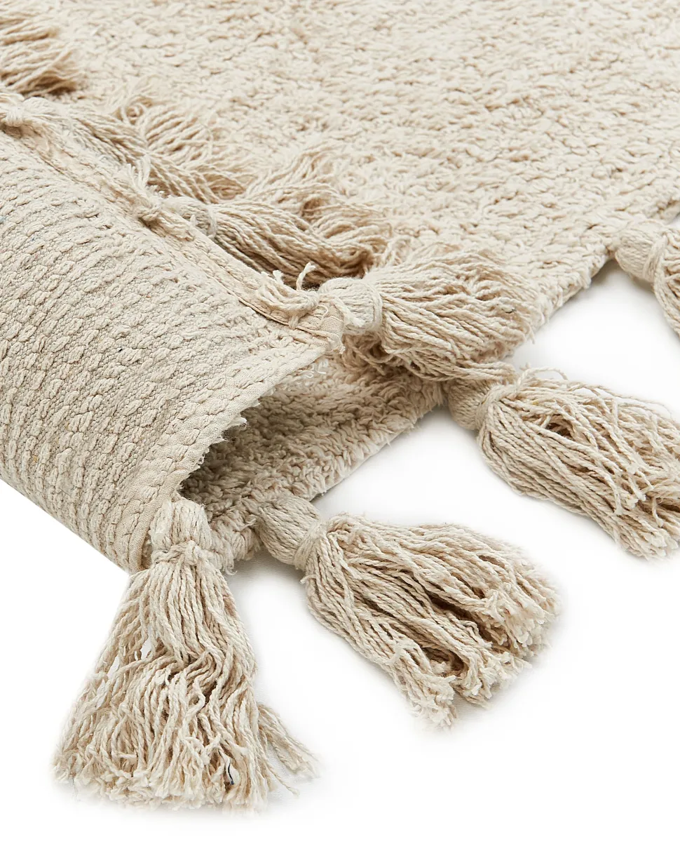 Tapete Em Algodao Creme 160 X 230 Cm Bulcuk