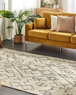 Tapete Em Algodao Creme 160 X 230 Cm Somek