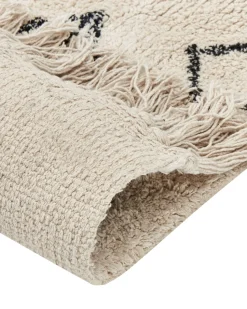 Tapete Em Algodao Creme 160 X 230 Cm Somek