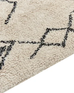 Tapete Em Algodao Creme 160 X 230 Cm Somek