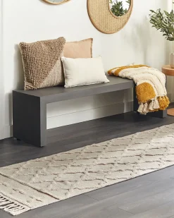 Tapete Em Algodao Creme 80 X 230 Cm Tozlu