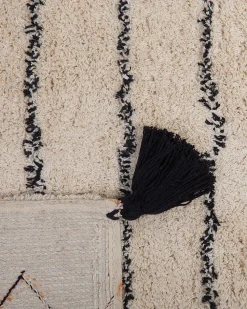 Tapete Em Algodao Creme E Preto 160 X 230 Cm Maltepe