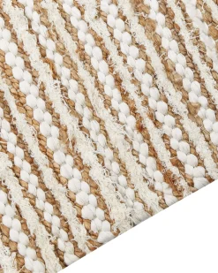 Tapete Em Algodao Creme E Branco 200 X 300 Cm Barkhan