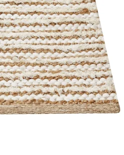 Tapete Em Algodao Creme E Branco 200 X 300 Cm Barkhan