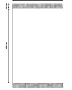 Tapete Em Algodao Creme E Preto 160 X 230 Cm Eldes