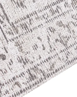 Tapete Em Algodao Creme E Cinzento Claro 80 X 300 Cm Sellik