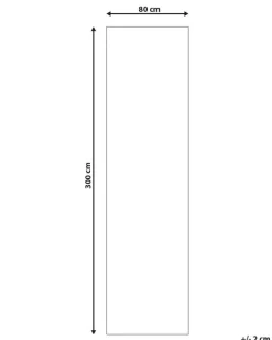 Tapete Em Algodao Creme E Cinzento Claro 80 X 300 Cm Sellik