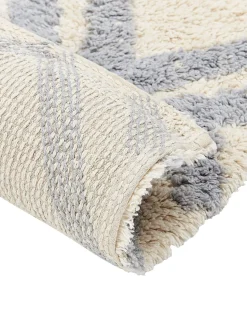 Tapete Em Algodao Creme E Cinzento 160 X 230 Cm Nevsehir