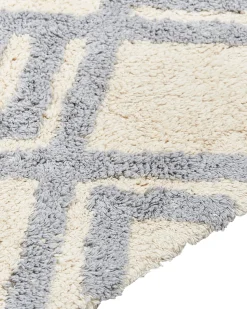 Tapete Em Algodao Creme E Cinzento 160 X 230 Cm Nevsehir