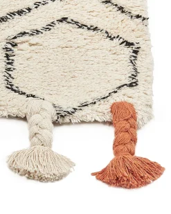 Tapete Em Algodao Creme E Laranja 160 X 230 Cm Hajipur