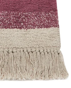 Tapete Em Algodao Creme E Rosa 160 X 230 Cm Afsar