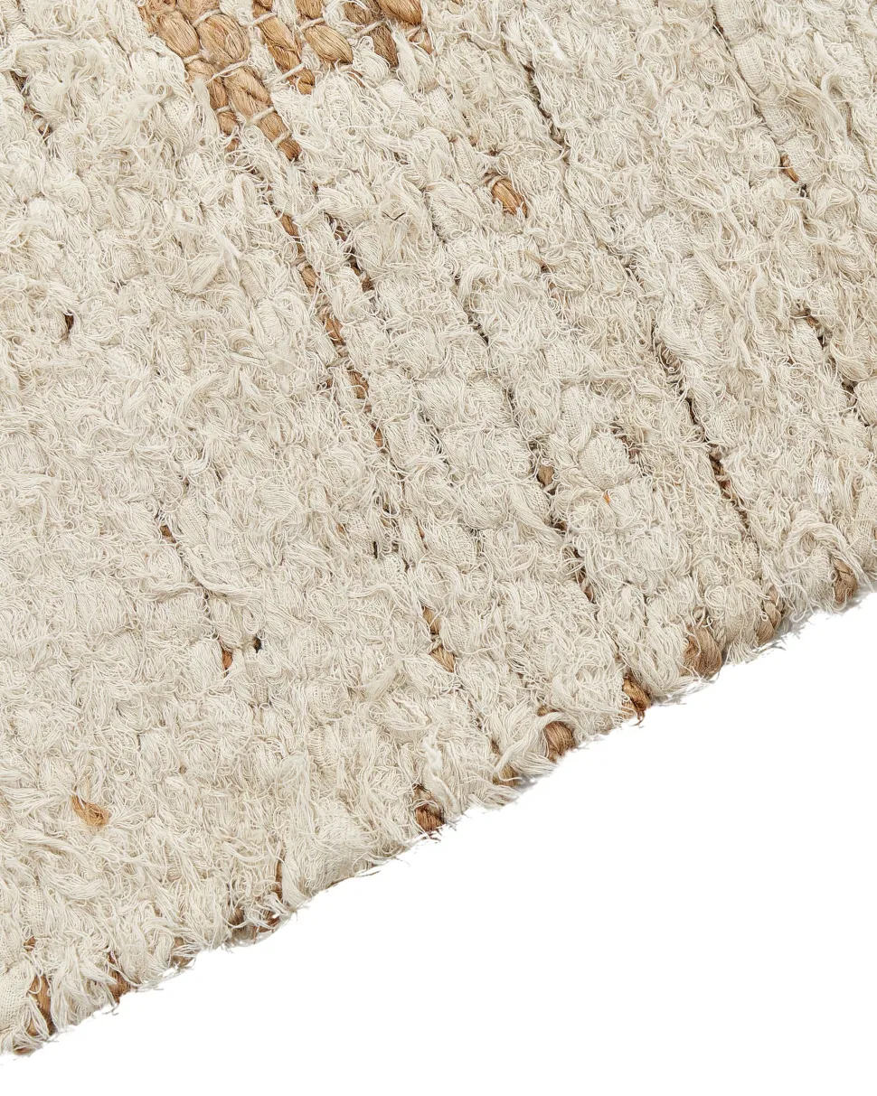 Tapete Em Algodao E Juta Creme 200 X 300 Cm Ziarat